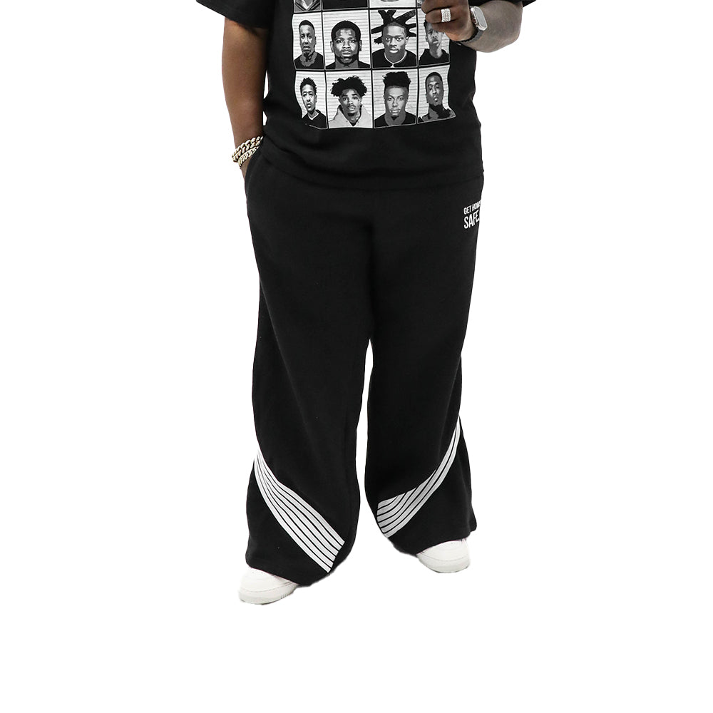 Get Home Safe Embroidered Wide-leg Sweatpants