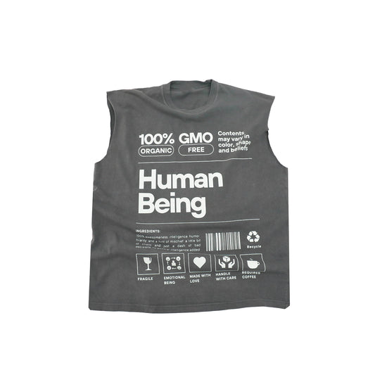 100% Organic Tee Cream & Vintage Black edition sleeveless