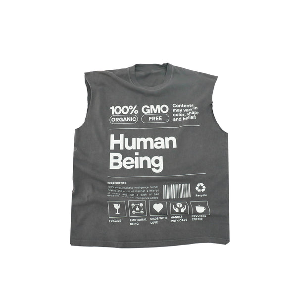 100% Organic Tee Cream & Vintage Black edition sleeveless