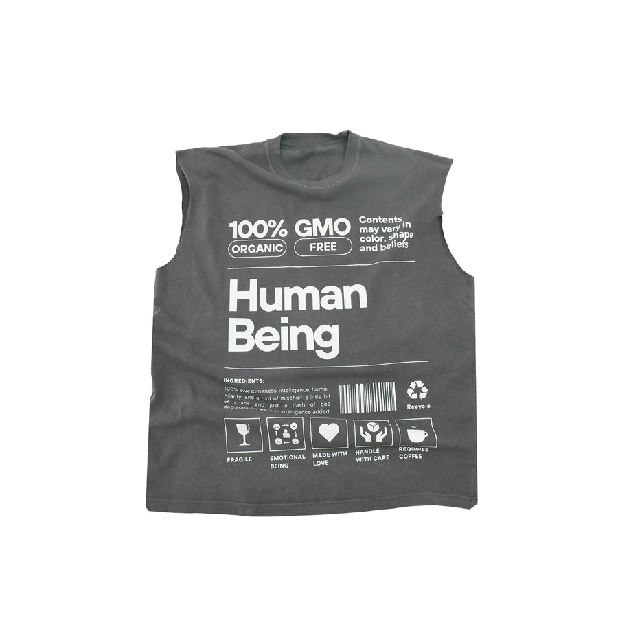 100% Organic Tee Cream & Vintage Black edition sleeveless