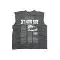 Newspaper Tee Cream & Vintage black sleeveless edition